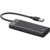 Концентратор Ugreen USB 3.0 to 4xUSB 3.2 Gen1 CM653 black (15548)