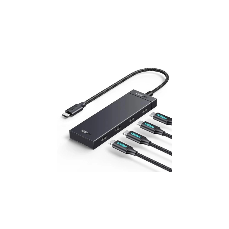 Концентратор Ugreen USB-C to 4xUSB-C 3.2 Gen2 10Gbps CM806 black (35584)