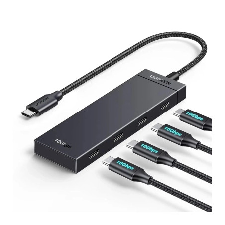 Концентратор Ugreen USB-C to 4xUSB-C 3.2 Gen2 10Gbps CM806 black (35584)