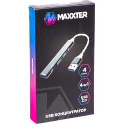 Концентратор Maxxter USB 3.0 to 1xUSB 3.0 + 1xUSB 2.0 + 2xUSB-C (HU3A-4P-03)