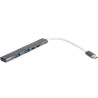Концентратор Maxxter USB-C to 1xUSB 3.0 + 2xUSB 2.0 + 1xUSB-C PD100W + 1xUSB-C (HU3C-4P1PD-01)