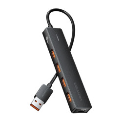 Концентратор Vention USB to 4xUSB 3.2 Gen2 + USB-C 10Gbps 0.15m black (CHOBB)