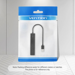Концентратор Vention USB to 4xUSB 3.2 Gen2 + USB-C 10Gbps 0.15m black (CHOBB)
