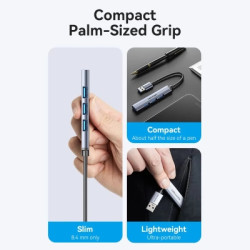 Концентратор Vention USB 3.0 to 1xUSB 3.0 + 3xUSB 2.0 0.15m gray (CKOHB)