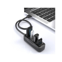 Концентратор Vention USB 2.0 to 4xUSB 2.0 0.15m black (VAS-J43-B015)