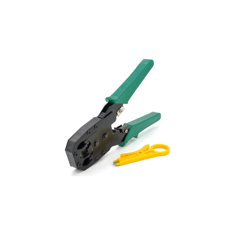 Інструмент Merlion RJ45/12/11, 4P/6P/8P, Green (XL-315 / 10129)