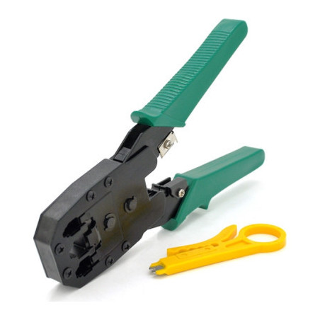 Інструмент Merlion RJ45/12/11, 4P/6P/8P, Green (XL-315 / 10129)