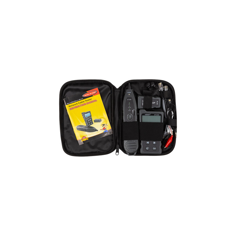 Тестер кабельний Noyafa RJ-45, RJ-12, RJ-11 + PoE + with tone generator (NF-8209)