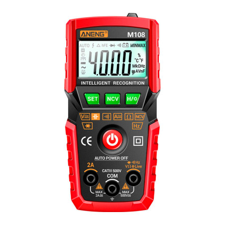 Цифровий мультиметр ANENG M108, V, A, R, C, T, F (M108)