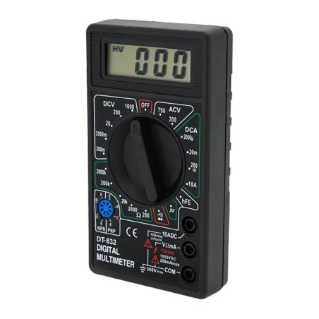 Цифровий мультиметр Voltronic DT-832, V, A, R, Q100 (DT-832)