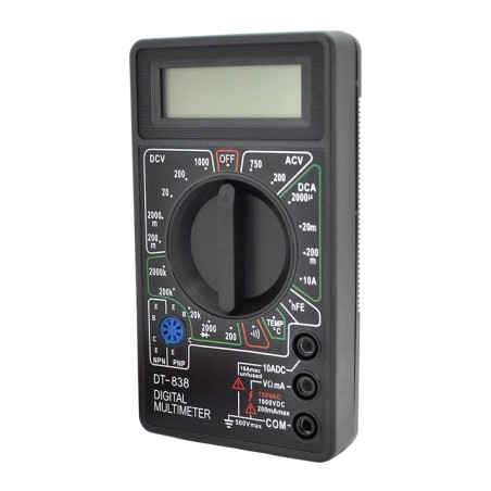 Цифровий мультиметр Voltronic DT-838, V, A, R , T, Q60 (DT-838)
