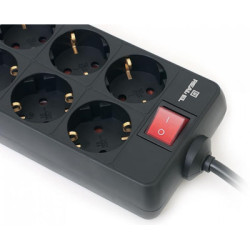 Мережевий фільтр живлення REAL-EL REAL-EL RS-8 PROTECT, 1.8m, black (EL122300021)