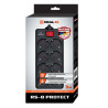 Мережевий фільтр живлення REAL-EL REAL-EL RS-8 PROTECT, 3m, black (EL122300022)