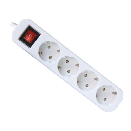 Мережевий подовжувач Defender S418 1.8 m 4 роз switch white (99237)
