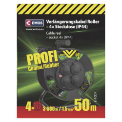 Мережевий подовжувач EMOS катушка 4 роз., 50 м (P08250)