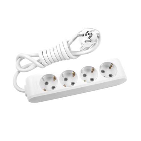 Мережевий подовжувач Panasonic X-tendia із заземленням 4 розетки, 3м (WLTB04432GR-UA)