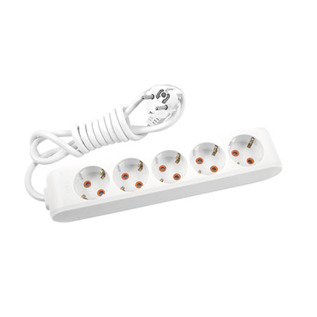 Мережевий подовжувач Panasonic X-tendia із заземленням 5 розеток, 3м (WLTB04532GR-UA)
