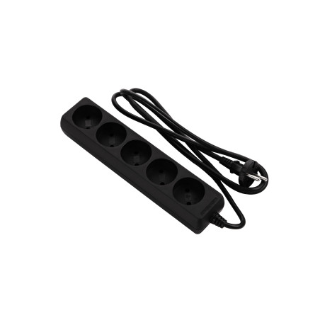 Мережевий подовжувач 2E 5XCEE7/17, 1.5м, black (2E-U0510M1.5BK)