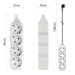 Мережевий подовжувач EMOS P0422