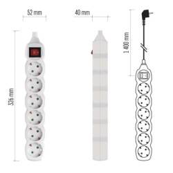 Мережевий подовжувач EMOS P1621