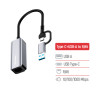 Адаптер USB-C + USB A to RJ45 Ethernet 1000Mbps ColorWay (CW-AD-CRG)