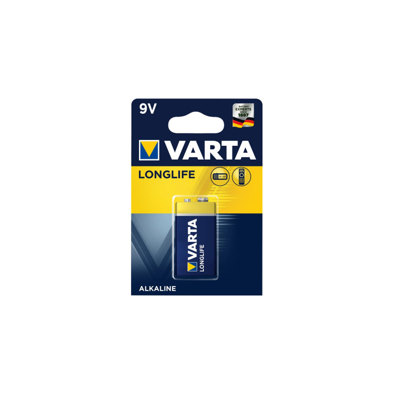 Батарейка Varta Longlife 9V 6LR61 (04122101411)