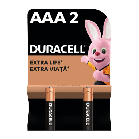 Батарейка Duracell AAA лужні 2 шт. в упаковці (5000394058170 / 81484984)