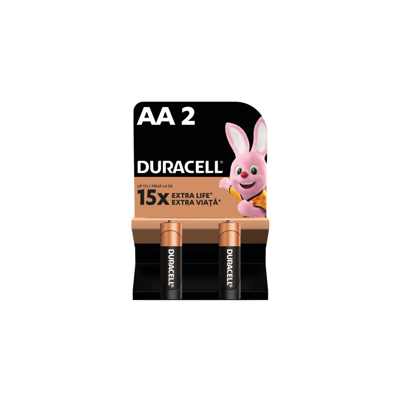 Батарейка Duracell AA лужні 2 шт. в упаковці (5000394058163 / 81551267)