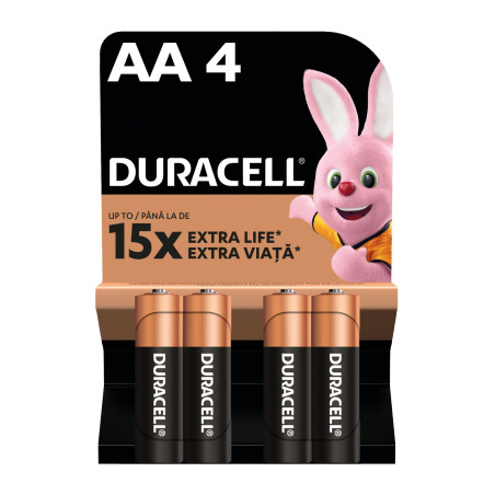 Батарейка Duracell AA лужні 4 шт. в упаковці (5000394052536 / 81551270)