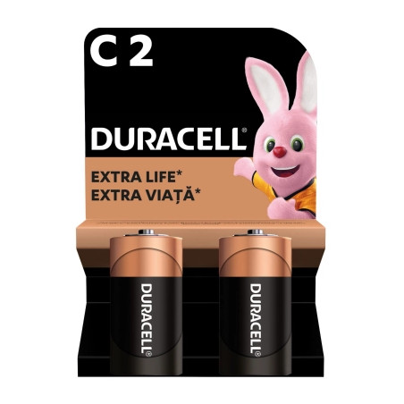 Батарейка Duracell C LR14 лужна 2шт. в упаковці (5000394052529 / 81483545)