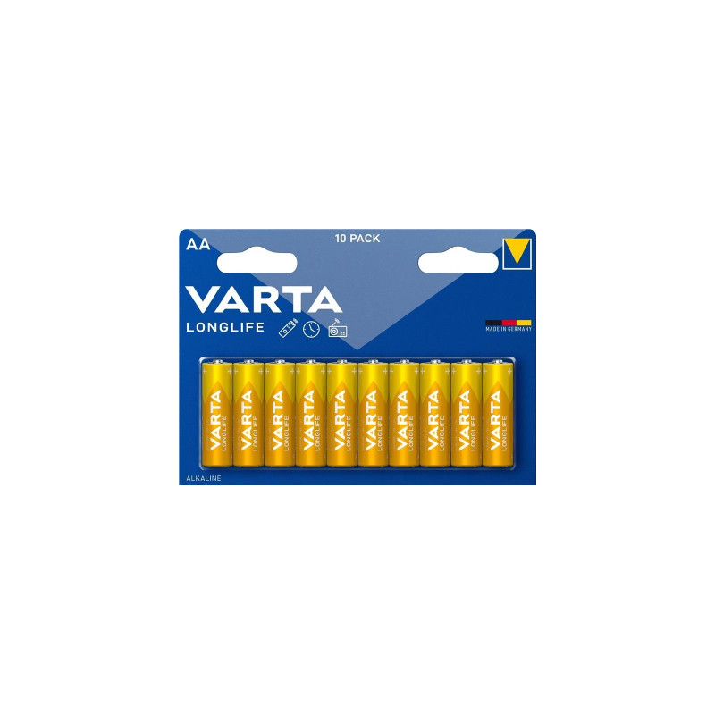 Батарейка Varta AA Varta Longlife лужна * 10 (04106101461)