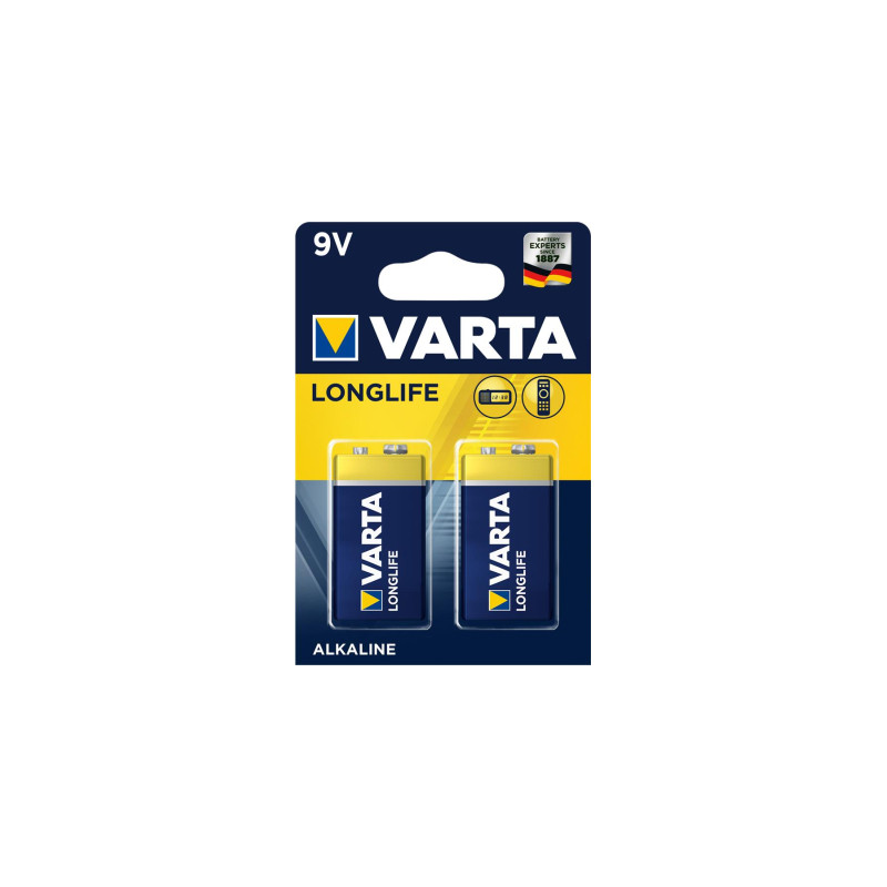 Батарейка Varta Longlife 9V 6LR61 *2 (04122101412)
