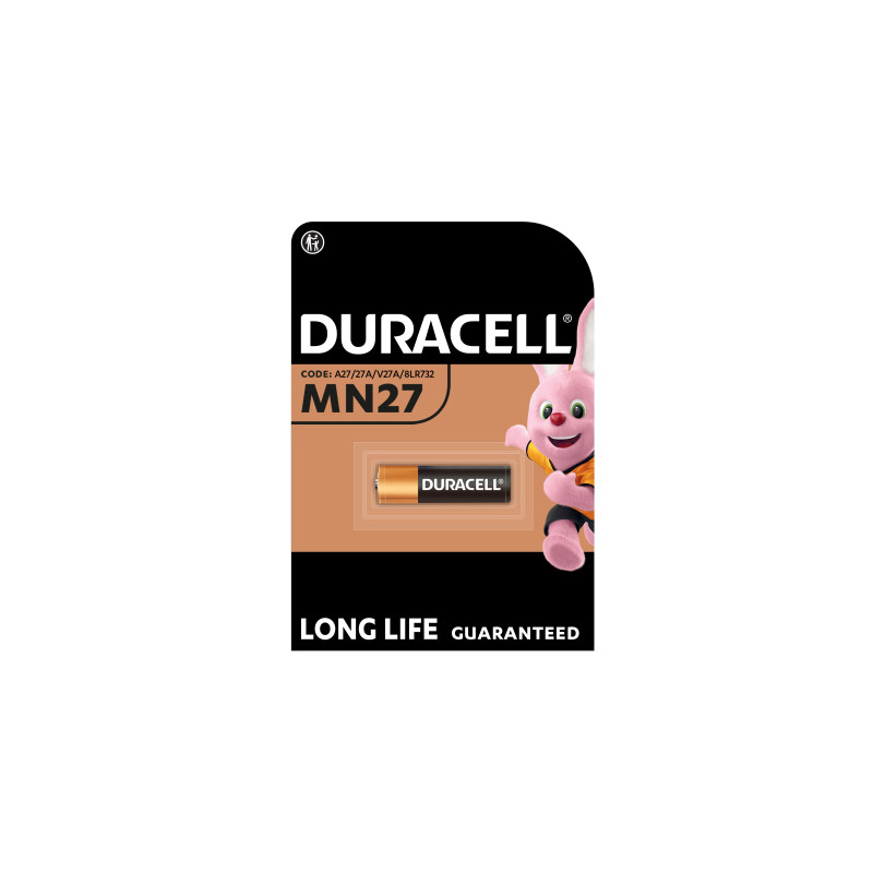 Батарейка Duracell MN27 12V спеціалізована лужна, A27/27A/V27A/8LR732, 1 шт. в упаковці (5007388)