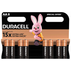 Батарейка Duracell AA лужні 8 шт. в упаковці (5000394006522 / 81417083 / 81480361)