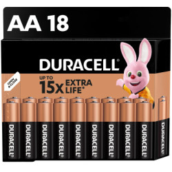Батарейка Duracell AA лужні 18 шт. в упаковці (5000394107519 / 5006192)