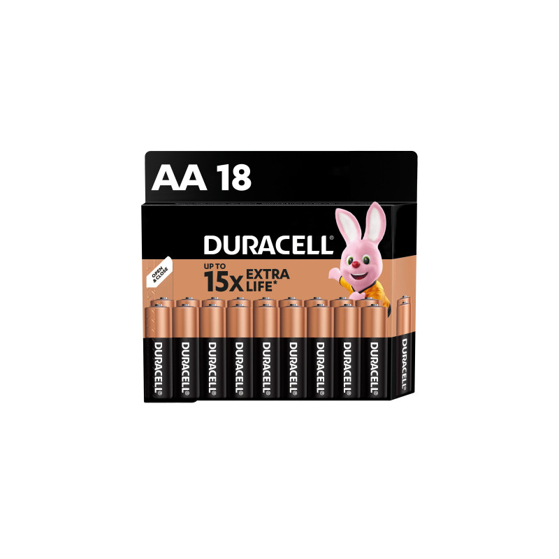 Батарейка Duracell AA лужні 18 шт. в упаковці (5000394107519 / 5006192)
