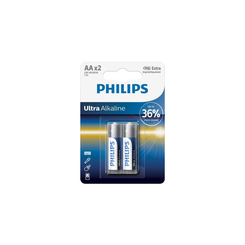 Батарейка Philips LR06 Ultra Alkaline * 2 (LR6E2B/10)