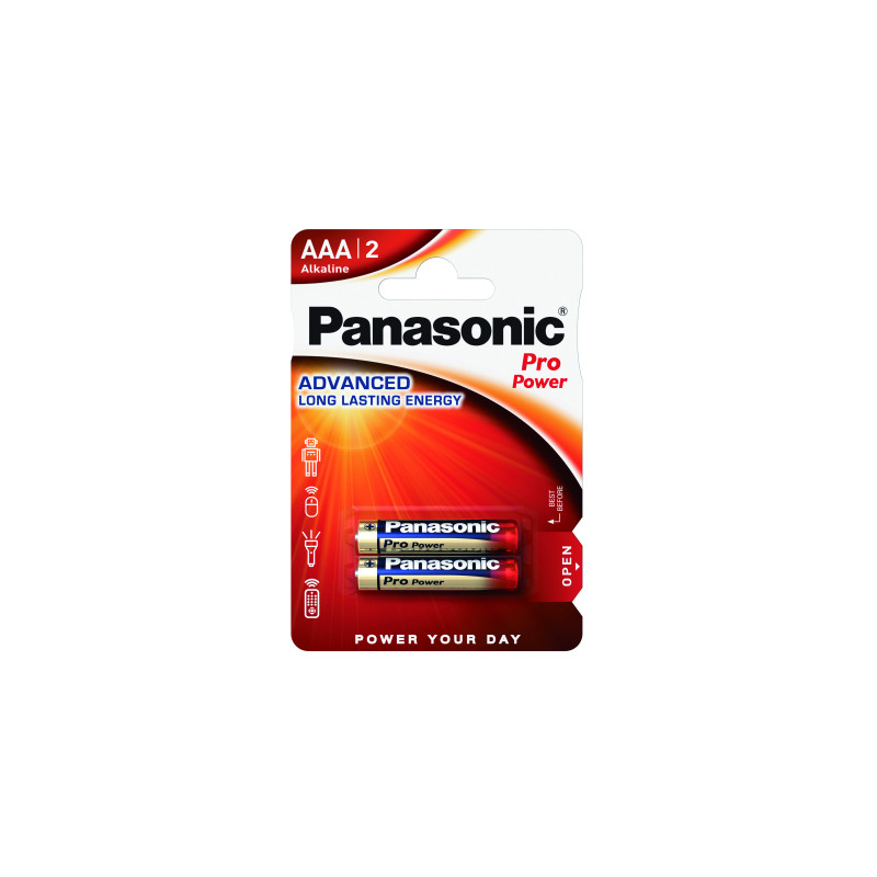 Батарейка Panasonic AAA LR03 Pro Power * 2 (LR03XEG/2BP)