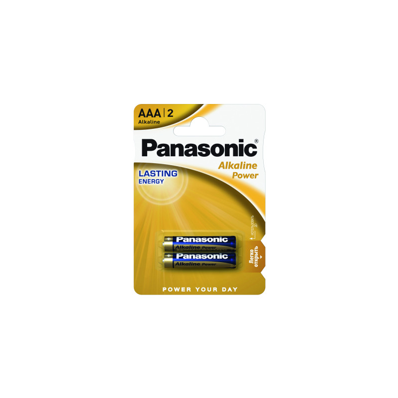 Батарейка Panasonic AAA LR03 Alkaline Power * 2 (LR03REB/2BP)