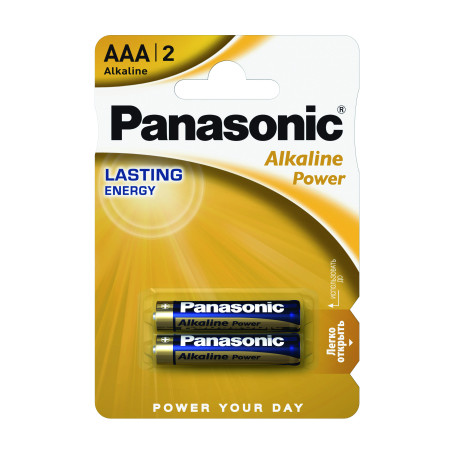 Батарейка Panasonic AAA LR03 Alkaline Power * 2 (LR03REB/2BP)