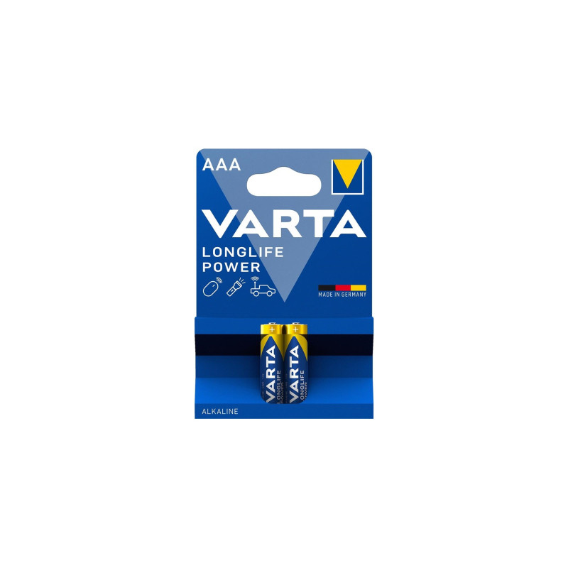 Батарейка Varta AAA Longlife Power лужна * 2 (04903121412)