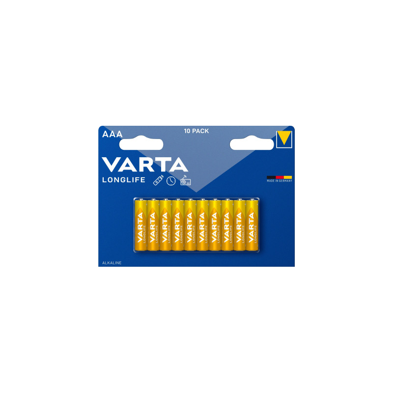Батарейка Varta AAA Longlife лужна * 10 (04103101461)