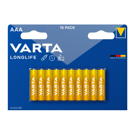 Батарейка Varta AAA Longlife лужна * 10 (04103101461)
