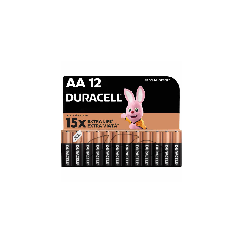 Батарейка Duracell AA лужні 12 шт. в упаковці (5000394006546 / 81551275)