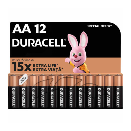 Батарейка Duracell AA лужні 12 шт. в упаковці (5000394006546 / 81551275)
