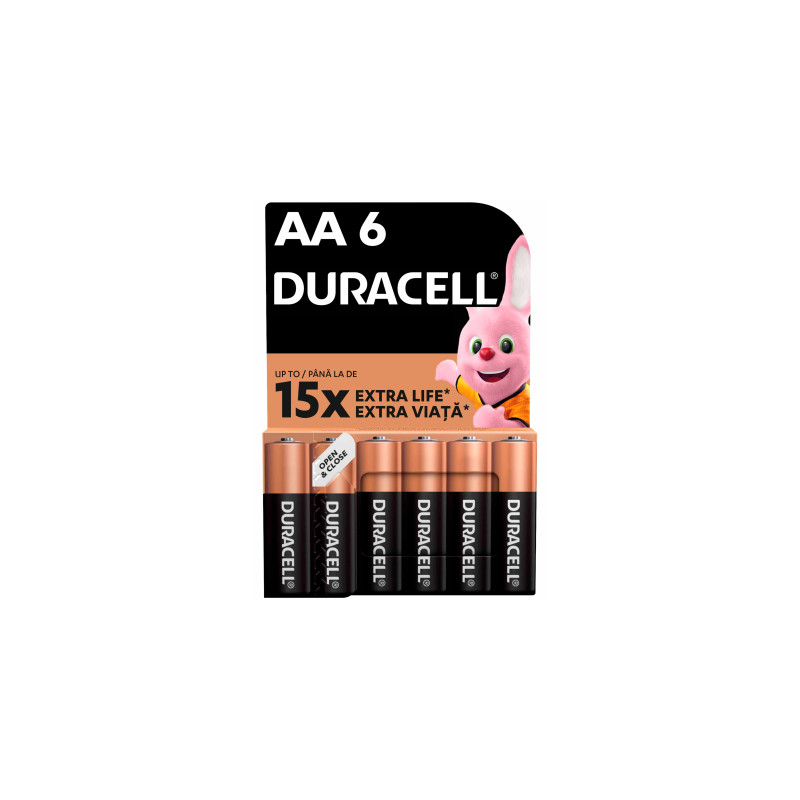 Батарейка Duracell AA лужні 6 шт. в упаковці (5007757)