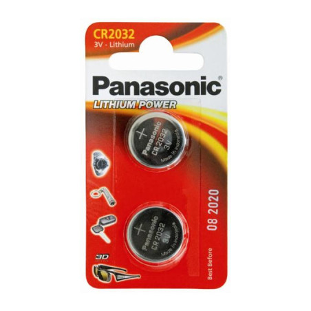 Батарейка Panasonic CR 2032 Lithium * 2 (CR-2032EL/2B)