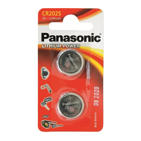 Батарейка Panasonic CR 2025 * 2 LITHIUM (CR-2025EL/2B)