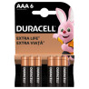 Батарейка Duracell AAA лужні 6 шт. в упаковці (5000394107472 / 81483511)