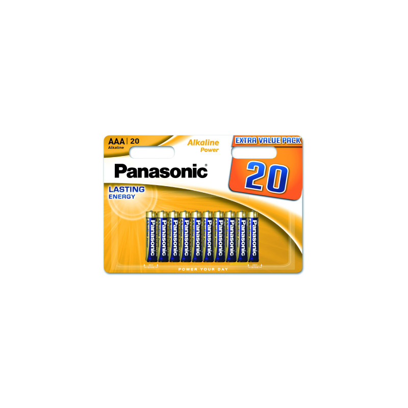 Батарейка Panasonic AAA LR03 Alkaline Power * 20 (LR03REB/20BW)